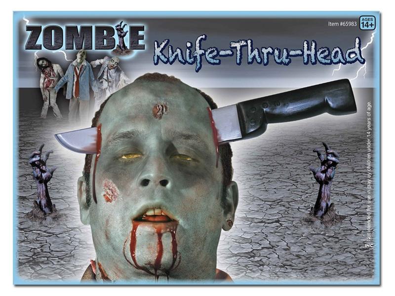 Headband Knife Through Head Zombie
