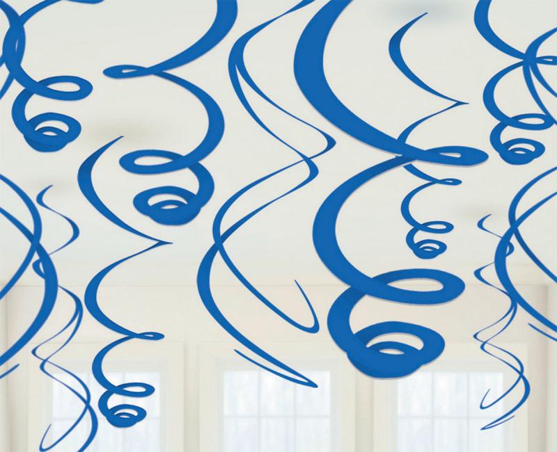 Hanging Swirls Royal Blue 55.8cm Pk/12