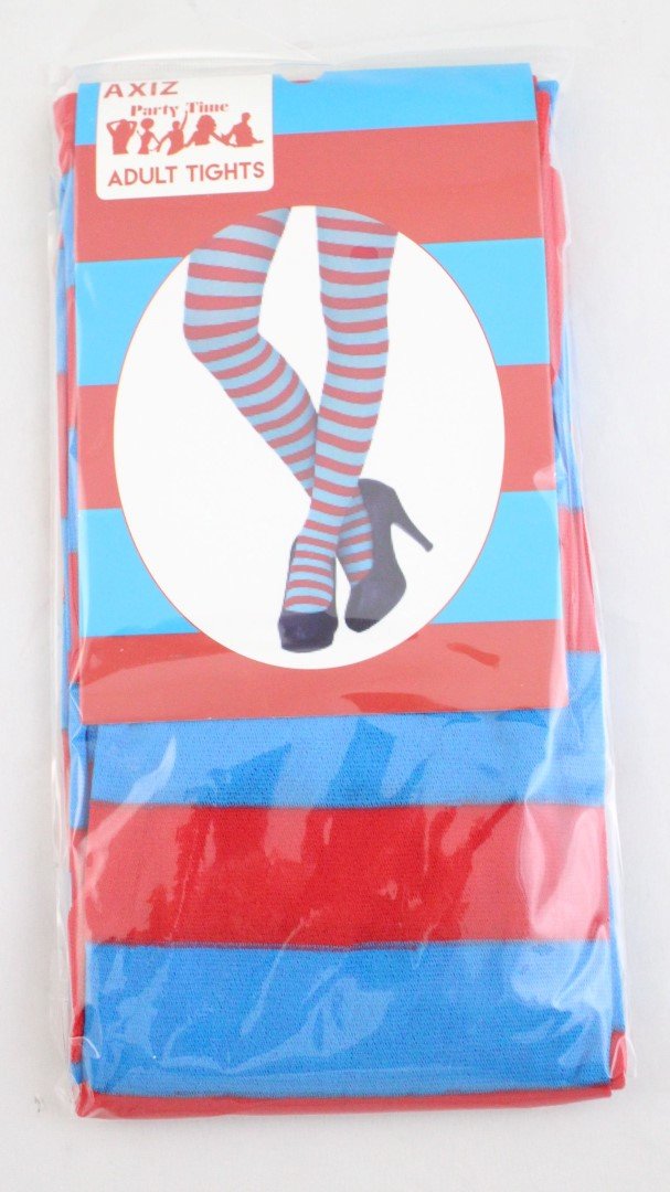 Stockings Knee High Blue/Red Striped