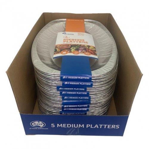 Foil Platter Pk/5 - 427 X 285 X 27mm