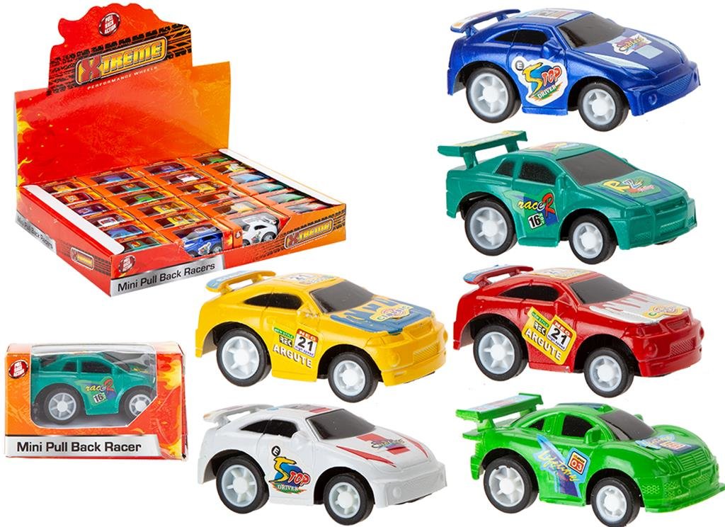 Novelty Toy Mini Pull Back Racing Cars 5cm Each Assorted Colours