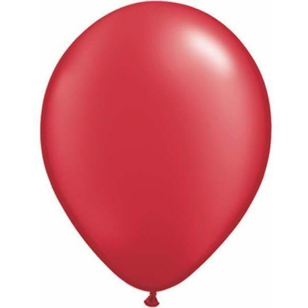Latex Balloons 30cm Ruby Red Pearl Pk/25