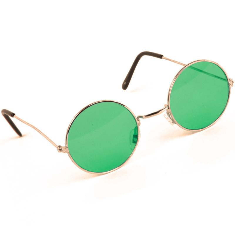 Glasses Lennon Round Green Lenses Hippie 1960s