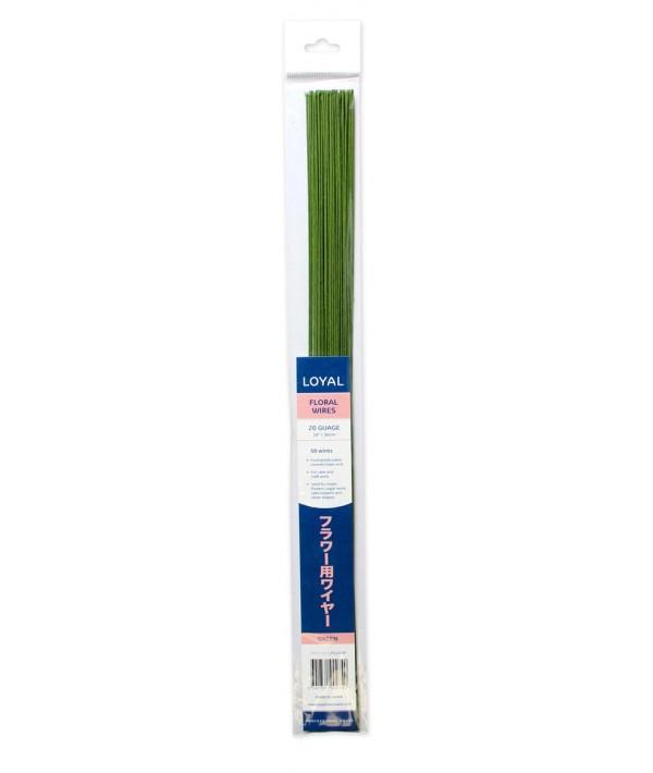 Florist Flower Wire 20 Gauge Green Pk 50