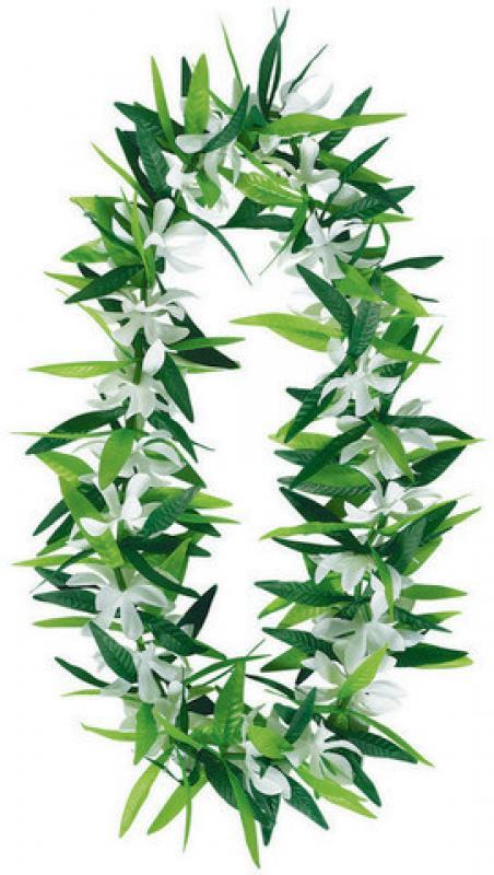 Lei Green Leaf With Flowers Deluxe