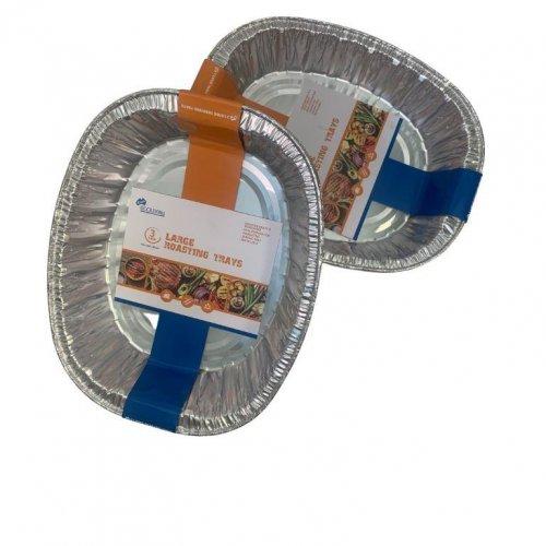 Foil Tray Oval Roasting Pk/3 - 450 X 365 X 85mm